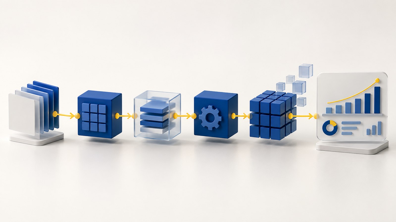 Business data and workflows organised through a purpose-built application