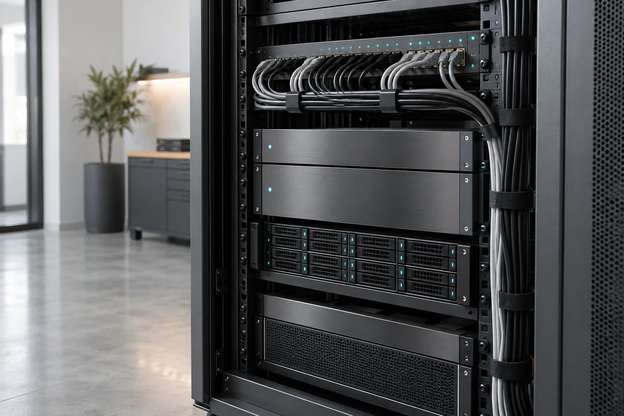 Illustrative server infrastructure for website hosting