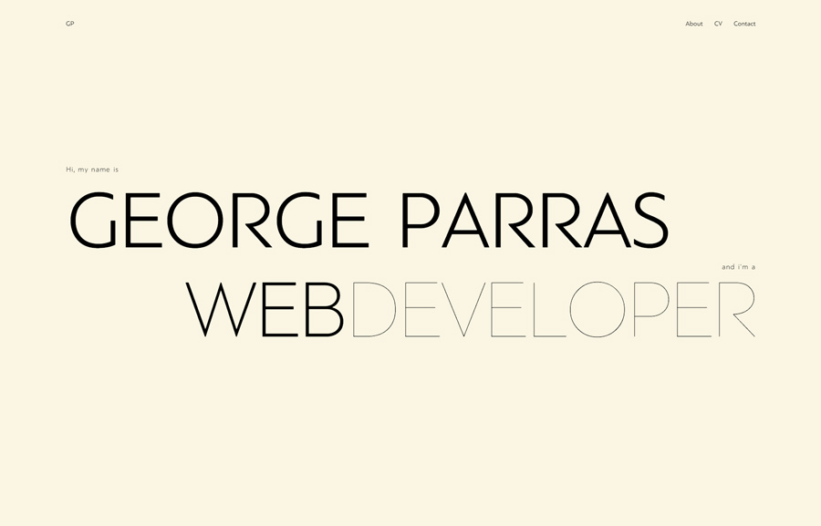 Detailed project image: George Parras - Personal Website